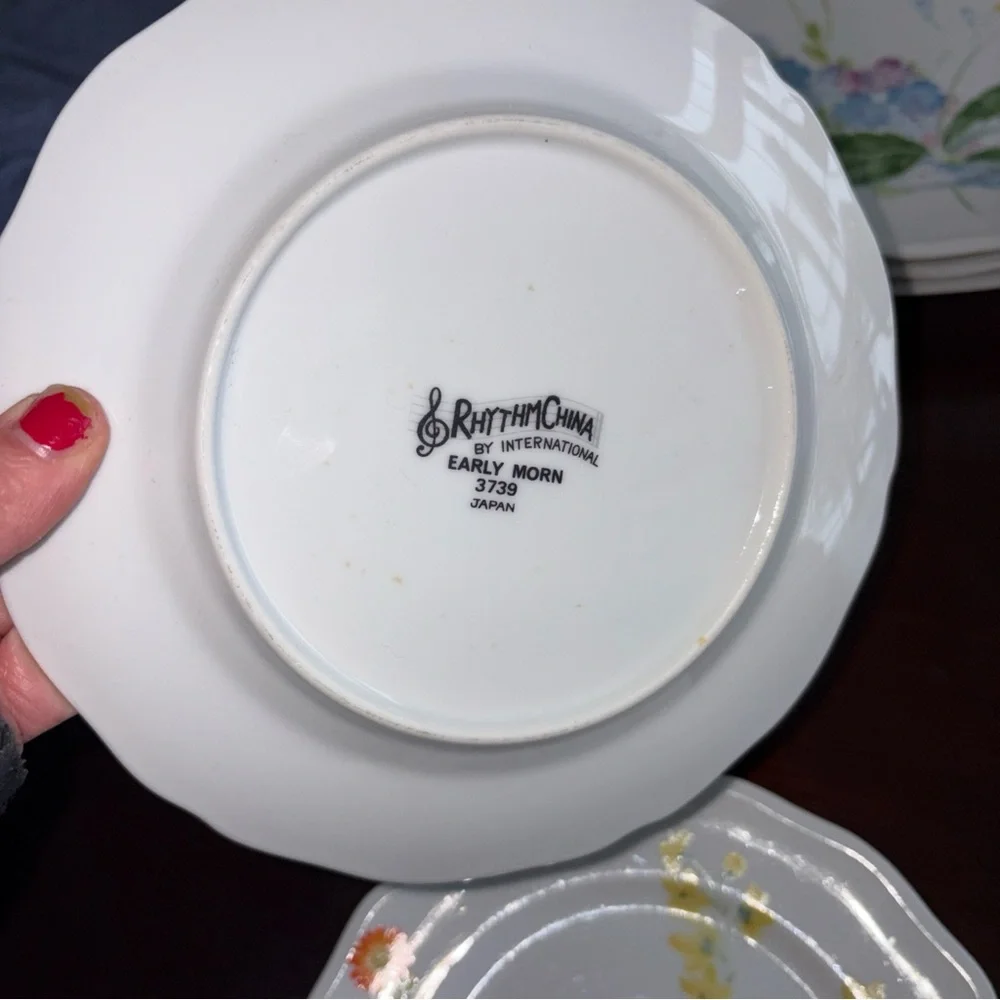 Rhythm China by International Japan EARLY MORN 3739 Floral Salad Plates (3) 7.5